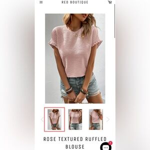 Red Boutique Pink Ruffle Shirt